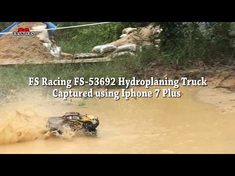 FS Racing FS-53692 1:10 2.4G 4WD Brushless Water Monster Truck Hydroplaning IPhone 7 Plus slowmo - UCfrs2WW2Qb0bvlD2RmKKsyw