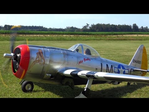 1/4 Scale P-47 Thunderbolt With Moki 250 cc Radial - UC1QF2Z_FyZTRpr9GSWRoxrA