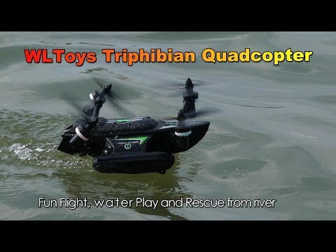 WLToys Q353 Air Land Sea Triphibian Quadcopter Water Play - UCsFctXdFnbeoKpLefdEloEQ