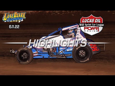 6.11.22 Lucas Oil POWRi WAR Sprint Car League Highlights from Lake Ozark Speedway - dirt track racing video image