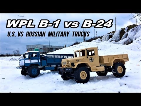 WPL B-1 vs WPL B-24 RC Military Trucks: U.S. and Russian High Imitation 1/16 4x4 Trucks! - UCHcR-O2hVrKGKRYvN1KUjOg