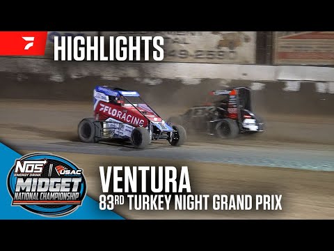 83rd Turkey Night Grand Prix | USAC Midgets at Ventura Raceway 11/30/24 | Highlights - dirt track racing video image