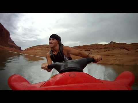 Riding seadoo into narrow canyon - Lake Powell - UCTs-d2DgyuJVRICivxe2Ktg