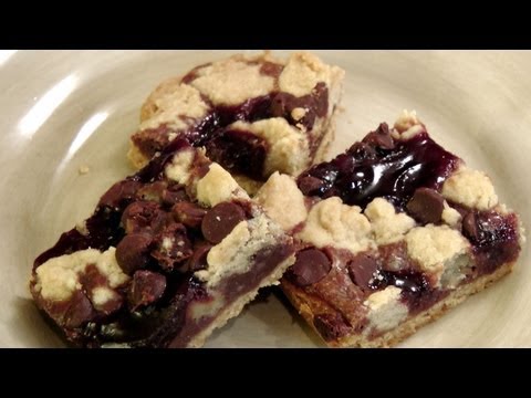 Chocolate Raspberry Crumb Bars - Recipe by Laura Vitale - Laura in the Kitchen Ep. 152 - UCNbngWUqL2eqRw12yAwcICg