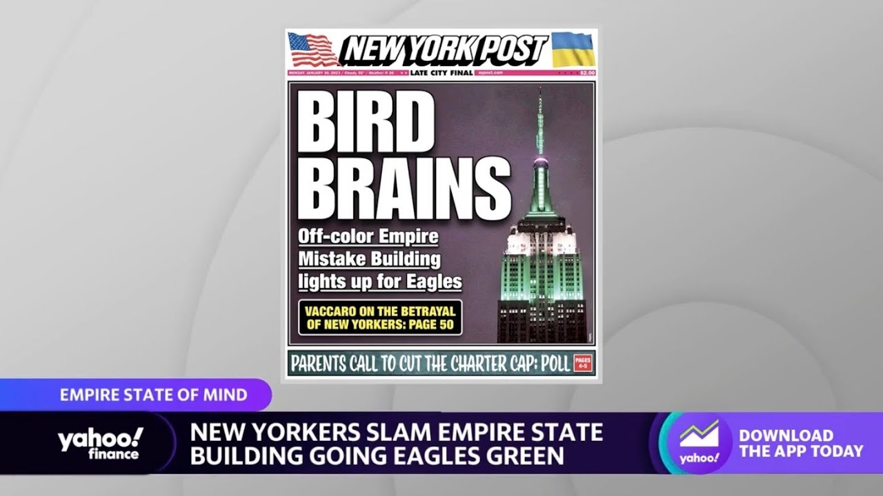 New Yorkers slam Empire State Building for shining Eagles Green following NFL playoff win