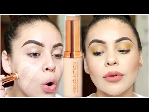 NEW MAKEUP REVOLUTION FAST BASE FOUNDATION STICK: REVIEW + DEMO | JuicyJas - UCqTR5f7YkGro3cPv23SqcqQ