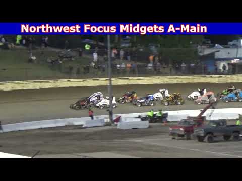 Skagit Speedway, Super Dirt Cup 2023 - Night 2, Northwest Focus Midgets A-Main - dirt track racing video image