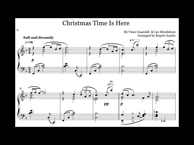 Christmas Time Is Here – Instrumental Sheet Music