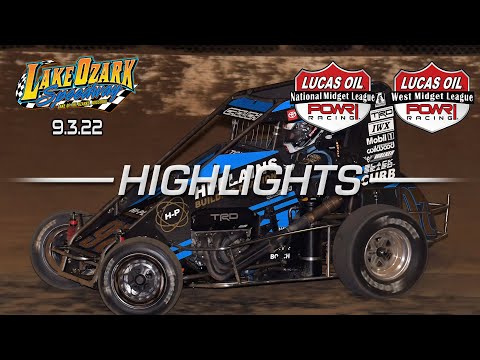 9.3.22 Lucas Oil POWRi National &amp; West Midget League Highlights from Lake Ozark Speedway - dirt track racing video image
