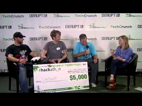 TechCrunch's Colleen Taylor Backstage With Hackathon Winner Livebolt - UCCjyq_K1Xwfg8Lndy7lKMpA