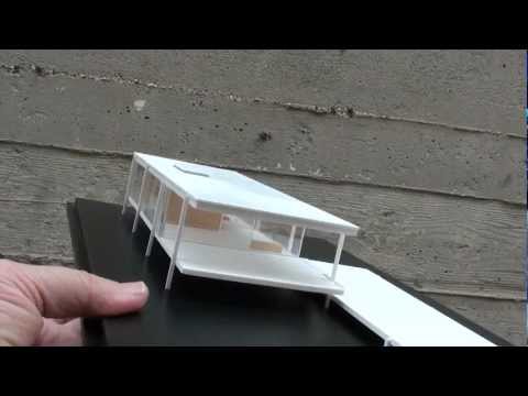 Mies van der Rohe, modello in scala 1:100 di Farnsworth House in scala 1:100