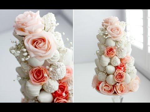 DIY DIPPED STRAWBERRY & ROSE TOWER - GORGEOUS! - UCVRekxsiQVZprWRcGfulZfg