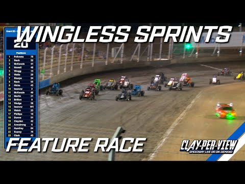 Wingless Sprints | Perth Motorplex - 5th Nov 2022 | Clay-Per-View Highlights - dirt track racing video image