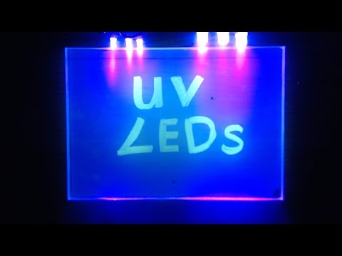 How to wire UV ultraviolet LEDs experiment & tutorial - UCtMM9yct8wrdLEZNwLkj-2Q