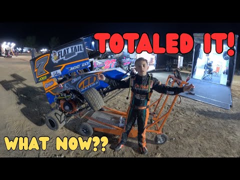 Chase the RACER?? More Like Chase the WRECKER! Nashinator gets in a huge wreck! - dirt track racing video image
