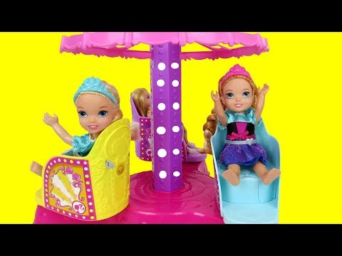 Amusement Park ! Elsa and Anna toddlers have fun - Merry-go-round - Fair -Food - UCQ00zWTLrgRQJUb8MHQg21A