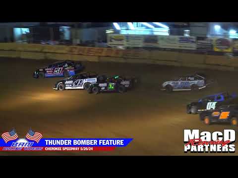 Thunder Bomber Feature - Cherokee Speedway 5/26/24 - dirt track racing video image