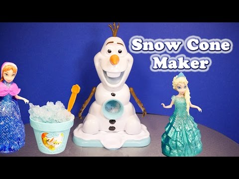 FROZEN Disney Olaf Snow Cone Maker With Disney Queen Elsa a  Frozen Toy Video - UC44eGZ76AJLHAxPaJ_MW2RA