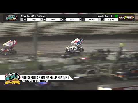 Knoxville Raceway Highlights / Pro Sprints #2 / May 7, 2022 - dirt track racing video image