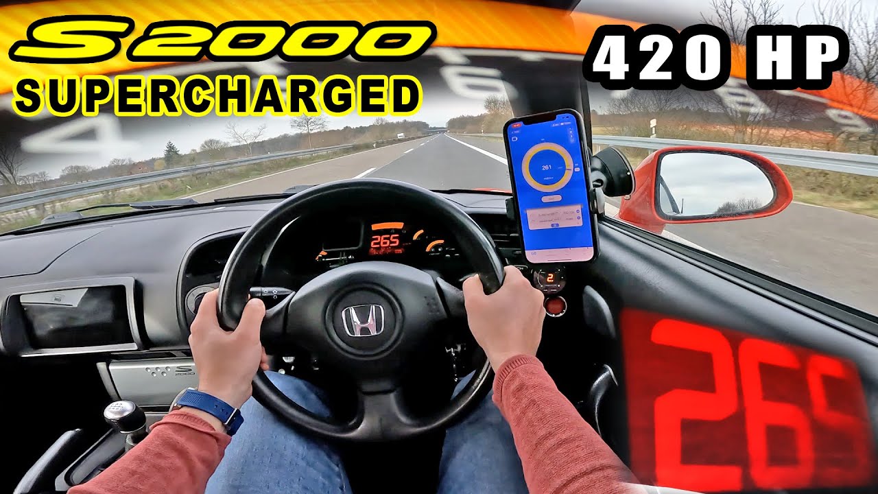 SUPERCHARGED Honda S2000 is a 9000RPM SCREAMER on the AUTOBAHN!