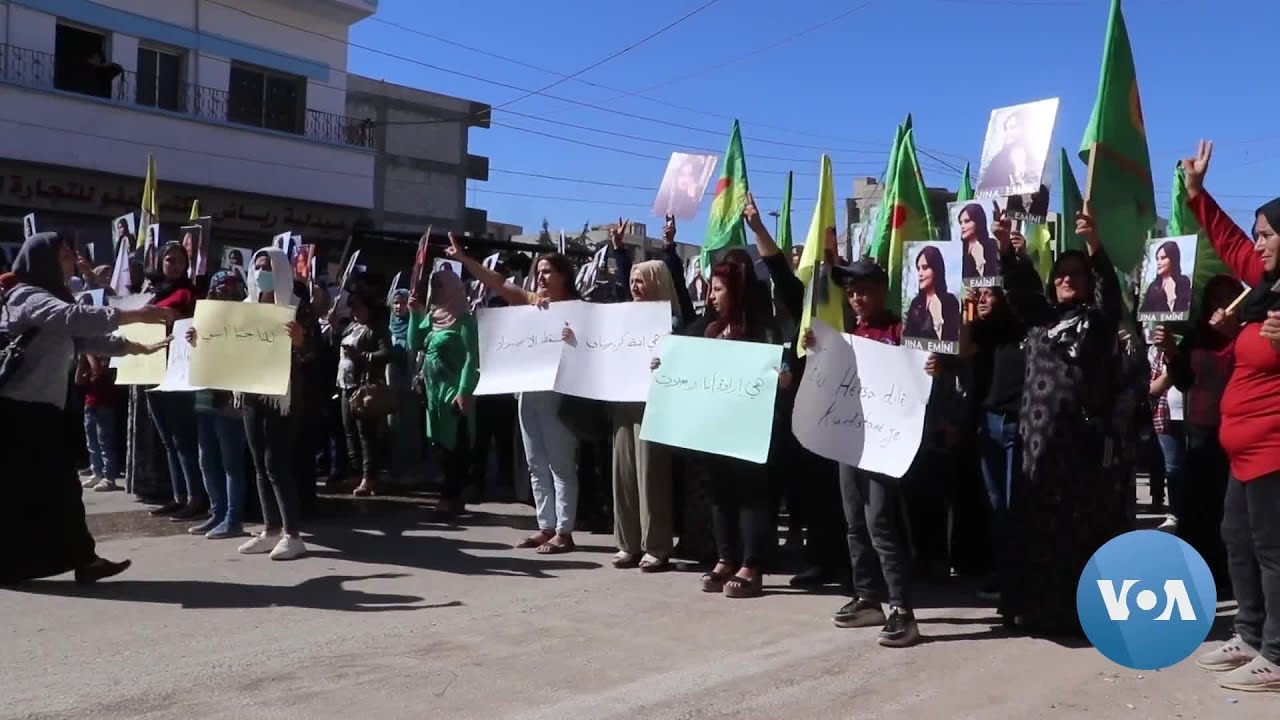 Kurdish Women in Syria Protest Mahsa Amini’s Death in Iran