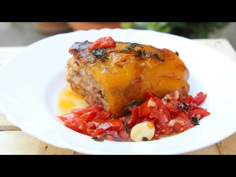 Nonna's Stuffed Peppers Recipe - Laura Vitale - Laura in the Kitchen Episode 634 - UCNbngWUqL2eqRw12yAwcICg