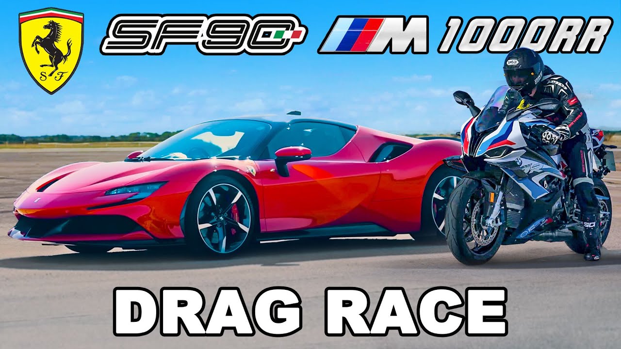 Fastest Ferrari v Fastest BMW Superbike: DRAG RACE