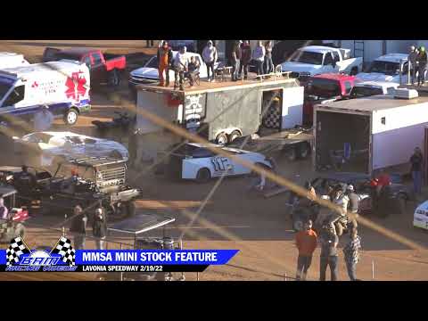 MMSA Mini Stock Feature - Lavonia Speedway 2/19/22 - dirt track racing video image