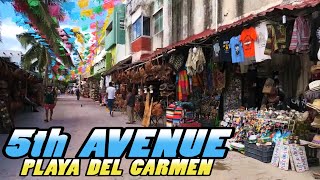 5TH AVENUE - Quinta Avenida Playa Del Carmen - Mexico (4K)