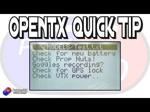 OpenTX Quick Tip: Model Checklists - UCp1vASX-fg959vRc1xowqpw