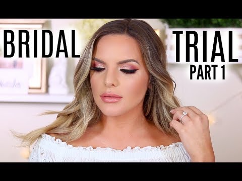 BRIDAL TRIAL MAKEUP TUTORIAL! WHAT AM I GOING TO WEAR? | PART 1 | Casey Holmes