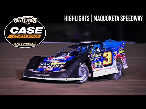 World of Outlaws CASE Construction Late Models | Maquoketa Speedway | August 16, 2024 | HIGHLIGHTS - dirt track racing video image