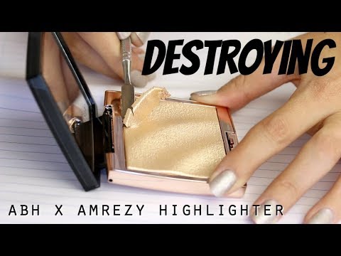 Destroying the ABH x Amrezy Highlighter - How much product do you lose when you re-press makeup? - UCvQgkrOiwcV9_C2Hj2IgeLw