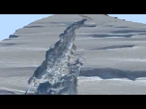 Expansive Antarctic Ice-Crack - Virtual Fly-Through - UCVTomc35agH1SM6kCKzwW_g