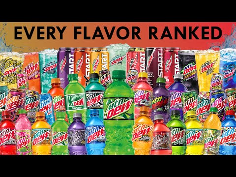 Trying 40 Different Mountain Dew Flavors