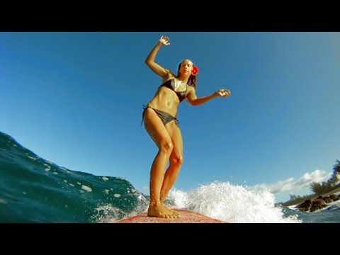 GoPro HD HERO camera: Hawaiian Longboarding with Daize Girl - UCqhnX4jA0A5paNd1v-zEysw