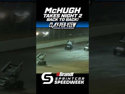 CPV SHORTS | McHugh Wins Night 2! #speedway #speedweek #sprintcarracing #dirttrackracing - dirt track racing video image