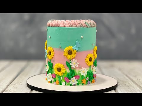 Ombré Cake | Sunflower Cake | Flower Cake