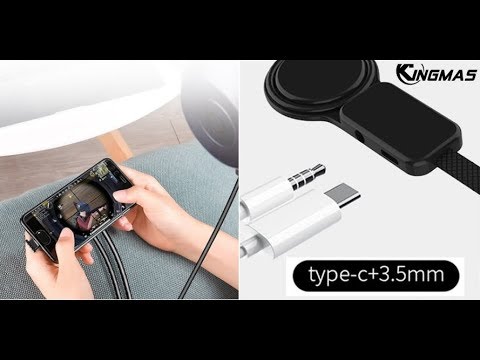 Bluetooth Type-C to Type C 3.5mm headset Aux Jack Charging for Samsung S10 Plus Huawei P30 Xiaomi