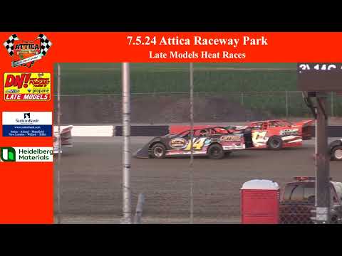 7.5.24 Attica Raceway Park Late Models Heat Races - dirt track racing video image