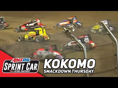 HIGHLIGHTS: USAC AMSOIL National Sprints | Kokomo Speedway | Smackdown Night #1 | August 24, 2023 - dirt track racing video image