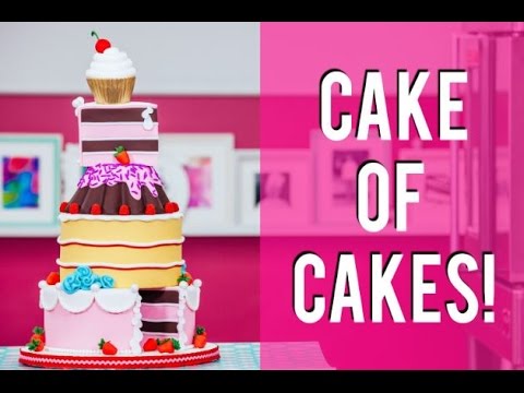 How To Make A CAKE OF CAKES! Chocolate, Coconut Raspberry and Pink Vanilla! - UCvM1hVcRJmVWDtATYarC0KA