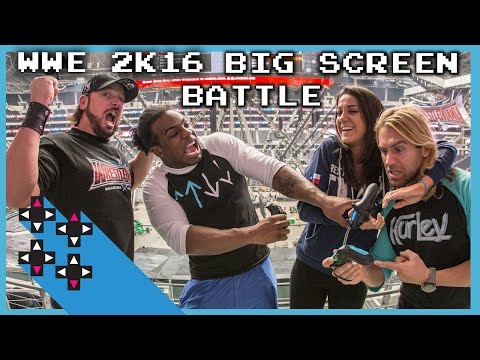 BIG SCREEN BATTLE! WWE 2K16 with special guests AJ Styles and Bayley - who will reign supreme? - UCIr1YTkEHdJFtqHvR7Rwttg
