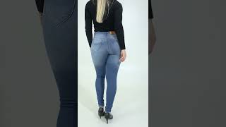 Calça Feminina Jeans Cigarrete Juliana Flor de Pérolas