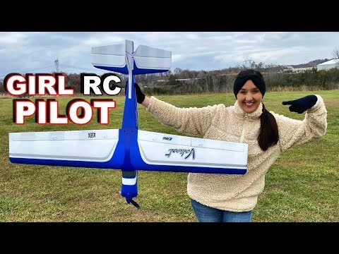 Female RC Pilot Flies Electric RC Airplane - E-flite Valiant - TheRcSaylors - UCYWhRC3xtD_acDIZdr53huA