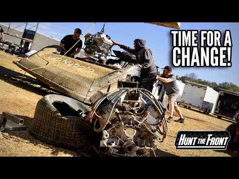 We Didn’t Have a Choice… Swapping Engines at the Race Track - dirt track racing video image