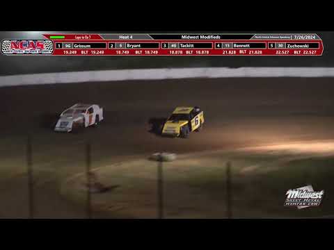 Midwest Mod Racing action for The New North Central Arkansas Speedway - Friday July 26, 2024 - dirt track racing video image