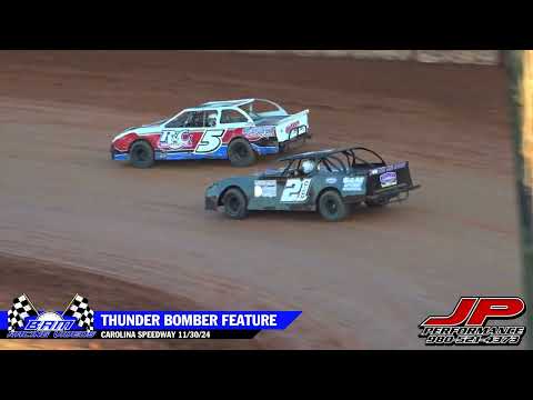 Thunder Bomber Feature - Carolina Speedway 11/30/24 - dirt track racing video image