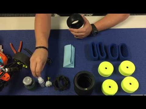 Adam Drake from Mugen Seiki Racing shows how to glue Pro-Line tires. - UCGVL8vwe_T2SM6vSFIORjGw