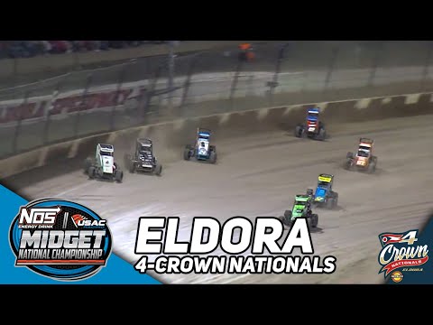 HIGHLIGHTS: USAC NOS Energy Drink National Midgets | Eldora Speedway | 4-Crown | September 23, 2023 - dirt track racing video image